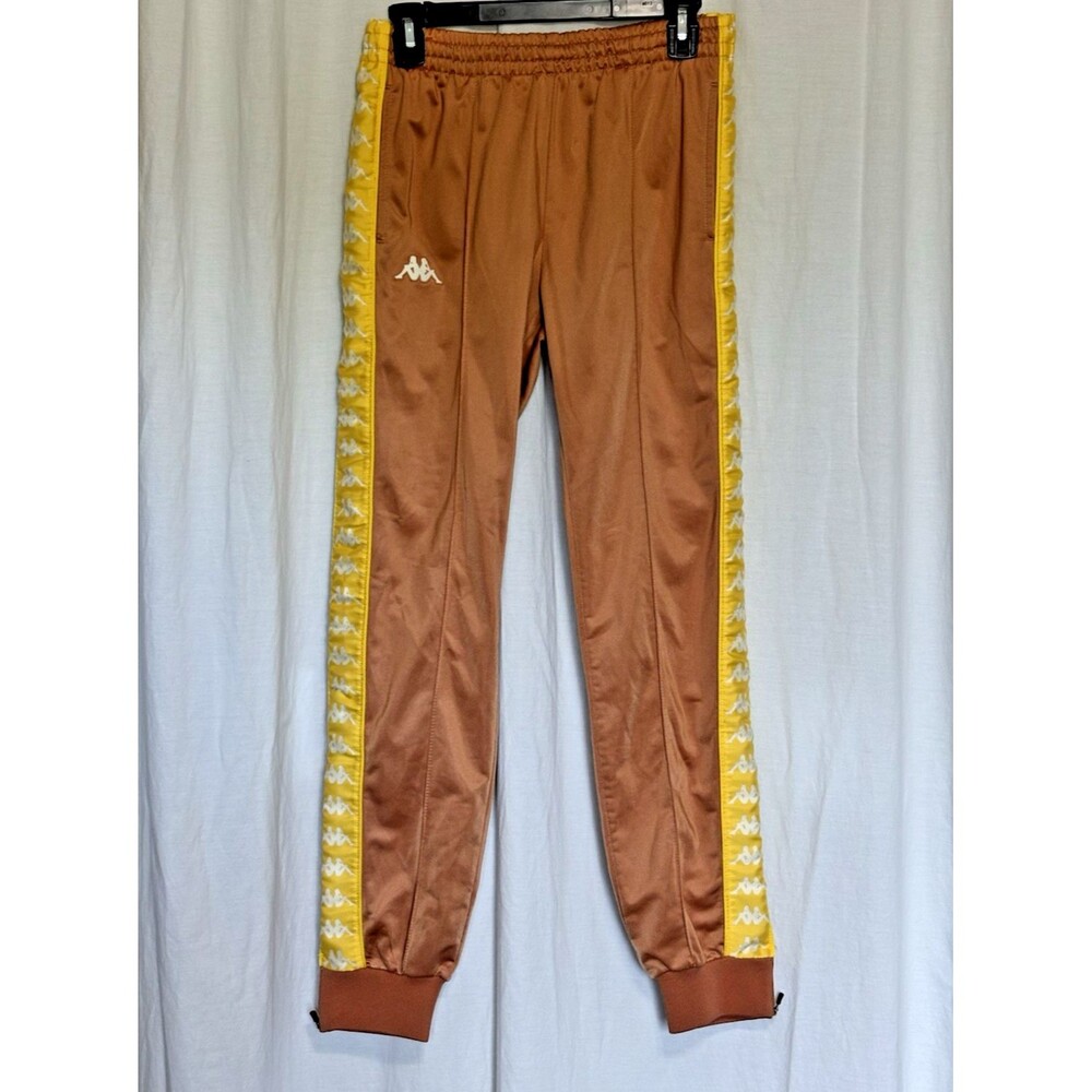 Kappa Men’s Banda Joggers With Logo Side Trim - Bronze and Yellow - Medium